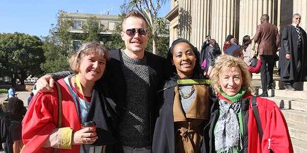 Dr Laura Dison, Danie De Klerk, Althea Moodley and Prof Moyra Keane 